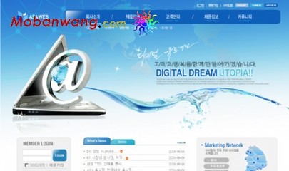 數(shù)字網(wǎng)絡(luò)科技企業(yè)網(wǎng)頁(yè)模板